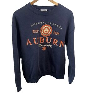 Vtg Auburn Tigers‎ Sweatshirt Sz Medium Blue NCAA Crewneck Danaggers